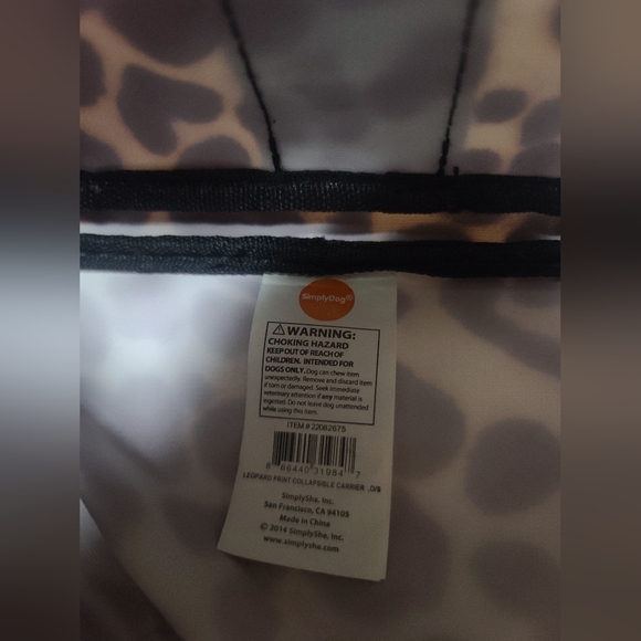 New Cheetah Print Dog Carrier (18x10.5x11) - Picture 8 of 11